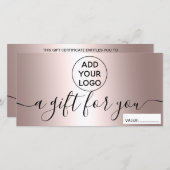 モダンバラメタリックロゴギフト券 (正面/裏面)