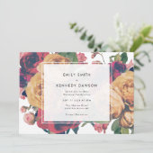 モダンバラヴィンテージホワ結婚イト 招待状 (スタンド正面)