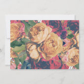 モダンバラヴィンテージホワ結婚イト 招待状 (裏面)