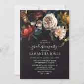 モダンバラ卒業招待状テンプレート 招待状 (正面)