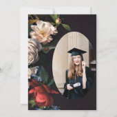 モダンバラ卒業招待状テンプレート 招待状 (裏面)