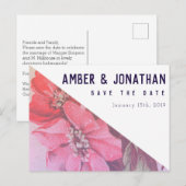 モダンバラ日付はがきを保存 案内ポストカード (正面/裏面)