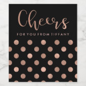 モダンバラ点 |応援タイポグラフィ ワインラベル (シングルラベル)