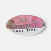 モダンバラ砂漠プレート ペーパープレート (アングル)