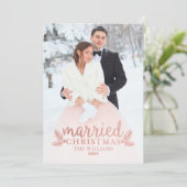 モダンバラ結婚した金ゴールド結婚写真 シーズンカード (スタンド正面)