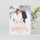 モダンバラ結婚した金ゴールド結婚写真 シーズンカード (スタンド正面)