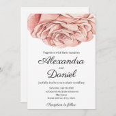 モダンバラ結婚式招待状 招待状 (正面/裏面)