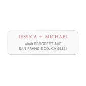 モダンバラ結婚金ゴールド差出人住所 ラベル (正面)