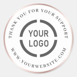 モダンバラ縁どロゴ感謝してい会社 ラウンドシール