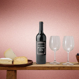 モダンバラ縁ど金ゴールドの黒ワインラベル ワインラベル