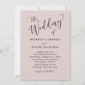 モダンバラ金ゴールドと写結婚真 招待状 (正面)