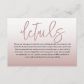 モダンバラ金ゴールドと書結婚道の詳細 エンクロージャーカード (正面)