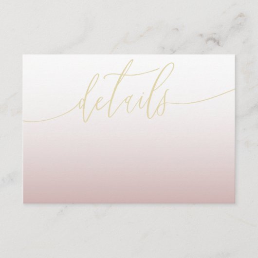 モダンバラ金ゴールドと書結婚道の詳細 エンクロージャーカード (正面)