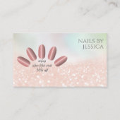 モダンバラ金ゴールドの爪、 ネイル拡張 名刺 (正面)