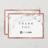モダンバラ金ゴールドの豪華なビジネス感謝してい サンキューカード (正面/裏面)