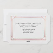 モダンバラ金ゴールドアールデコ | 休日の写真カード シーズンカード (裏面)