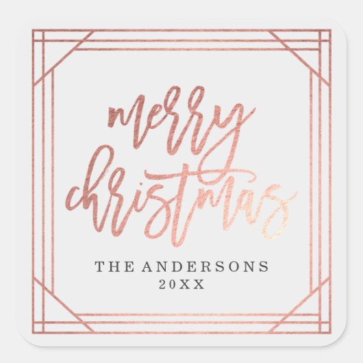 モダンバラ金ゴールドアールデコ |休日 スクエアシール (正面)