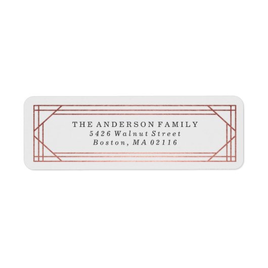 モダンバラ金ゴールドアールデコ |休日 ラベル (正面)