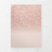 モダンバラ金ゴールドグラデーショングリッター写真Sweet 16 rsvp 三つ折り招待状 (カバー)