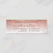 モダンバラ金ゴールドグラデーショングリッター箔アポイントメント スキニー名刺 (裏面)