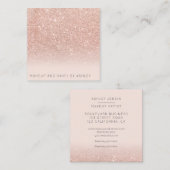 モダンバラ金ゴールドグラデーション化粧プロフェッショナル スクエア名刺 (正面/裏面)