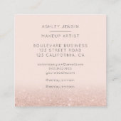 モダンバラ金ゴールドグラデーション化粧プロフェッショナル スクエア名刺 (裏面)