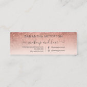 モダンバラ金ゴールドグラデーション箔赤面アポイントメント スキニー名刺 (裏面)