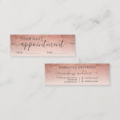 モダンバラ金ゴールドグラデーション箔赤面アポイントメント スキニー名刺 (正面/裏面)