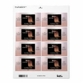 モダンバラ金ゴールドグラデーション血清標識 ラベル (フルシート)