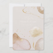 モダンバラ金ゴールドグラム結婚式招待状 招待状 (裏面)