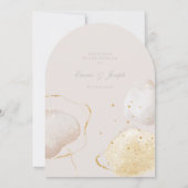 モダンバラ金ゴールドグラム結婚式招待状 招待状 (裏面)