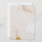 モダンバラ金ゴールドグラム結婚式招待状 招待状 (裏面)