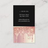 モダンバラ金ゴールドグリッターが爪、 ネイル 名刺 (裏面)