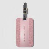 モダンバラ金ゴールドグリッターエレガントプロフェッショナル ラゲッジタグ (正面縦)