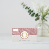 モダンバラ金ゴールドグリッターカメラ撮影 名刺 (スタンド正面)