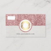 モダンバラ金ゴールドグリッターカメラ撮影 名刺 (正面)