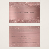 モダンバラ金ゴールドグリッターギフト券 (正面&裏面)