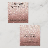 モダンバラ金ゴールドグリッターグラデーションプロフェッショナル 予約カード (正面/裏面)