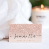 モダンバラ金ゴールドグリッターグラデーション赤面メイクアップ髪2 名刺