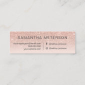 モダンバラ金ゴールドグリッターグラデーション赤面化粧ヘア3 スキニー名刺 (裏面)