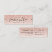 モダンバラ金ゴールドグリッターグラデーション赤面化粧ヘア3 スキニー名刺 (正面/裏面)