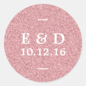 モダンバラ金ゴールドグリッターシック結婚式の引き出物 ラウンドシール (正面)