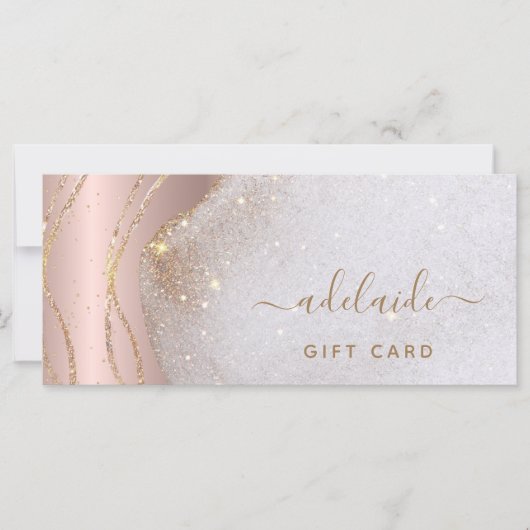 モダンバラ金ゴールドグリッタースタイリストギフト証明書 (正面)