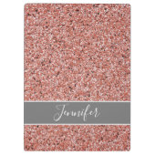 モダンバラ金ゴールドグリッタースパークルパーソナライズされた クリップボード (裏面)