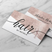 モダンバラ金ゴールドグリッタータイポグラフィ美容師 名刺