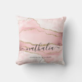 モダンバラ金ゴールドグリッターパーソナライズされた クッション (正面)