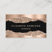 モダンバラ金ゴールドグリッターブラック 名刺 (正面)