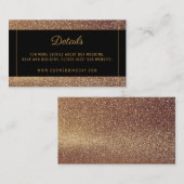 モダンバラ金ゴールドグリッターブ結婚ラック エンクロージャーカード (正面/裏面)