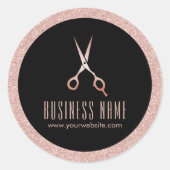 モダンバラ金ゴールドグリッターヘアサロン製品 ラウンドシール (正面)