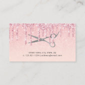 モダンバラ金ゴールドグリッターヘア&メイクハサミ 名刺 (裏面)